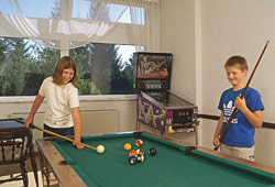 Freizeitraum im Hotel im Bayerischen Wald