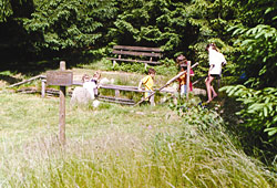 Kneipanlage im Haus Bayerwald in der Dreiländerregion im Bayerischen Wald