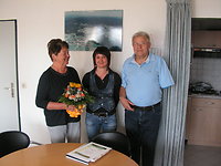 Ehrung Familie Marz mit Katrin Hable vom Tourismusbüro